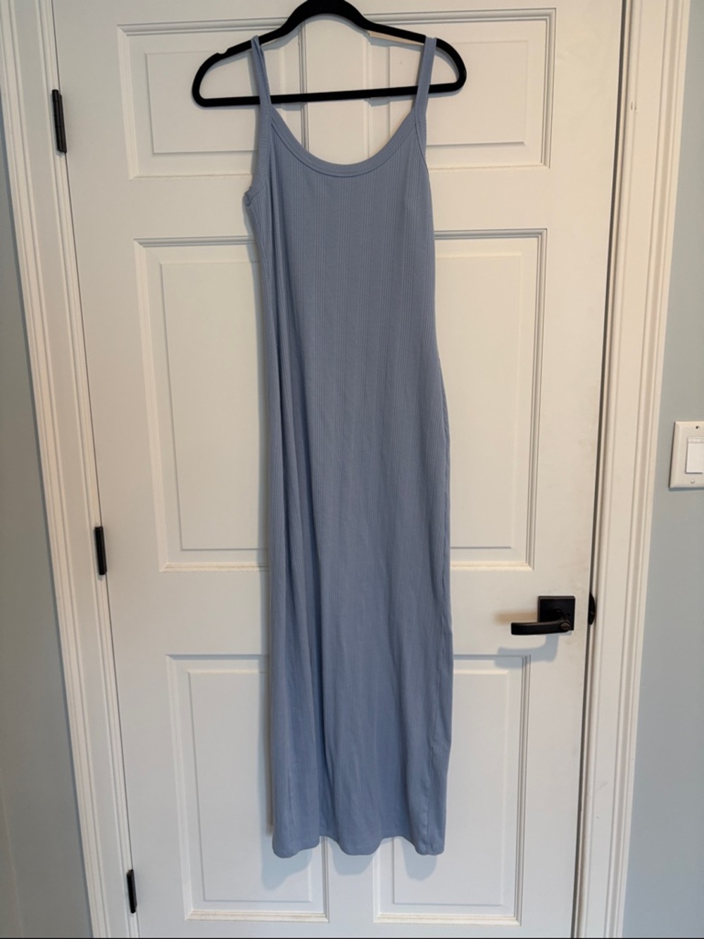 aerie Light Blue Ribbed Tank Maxi Dress